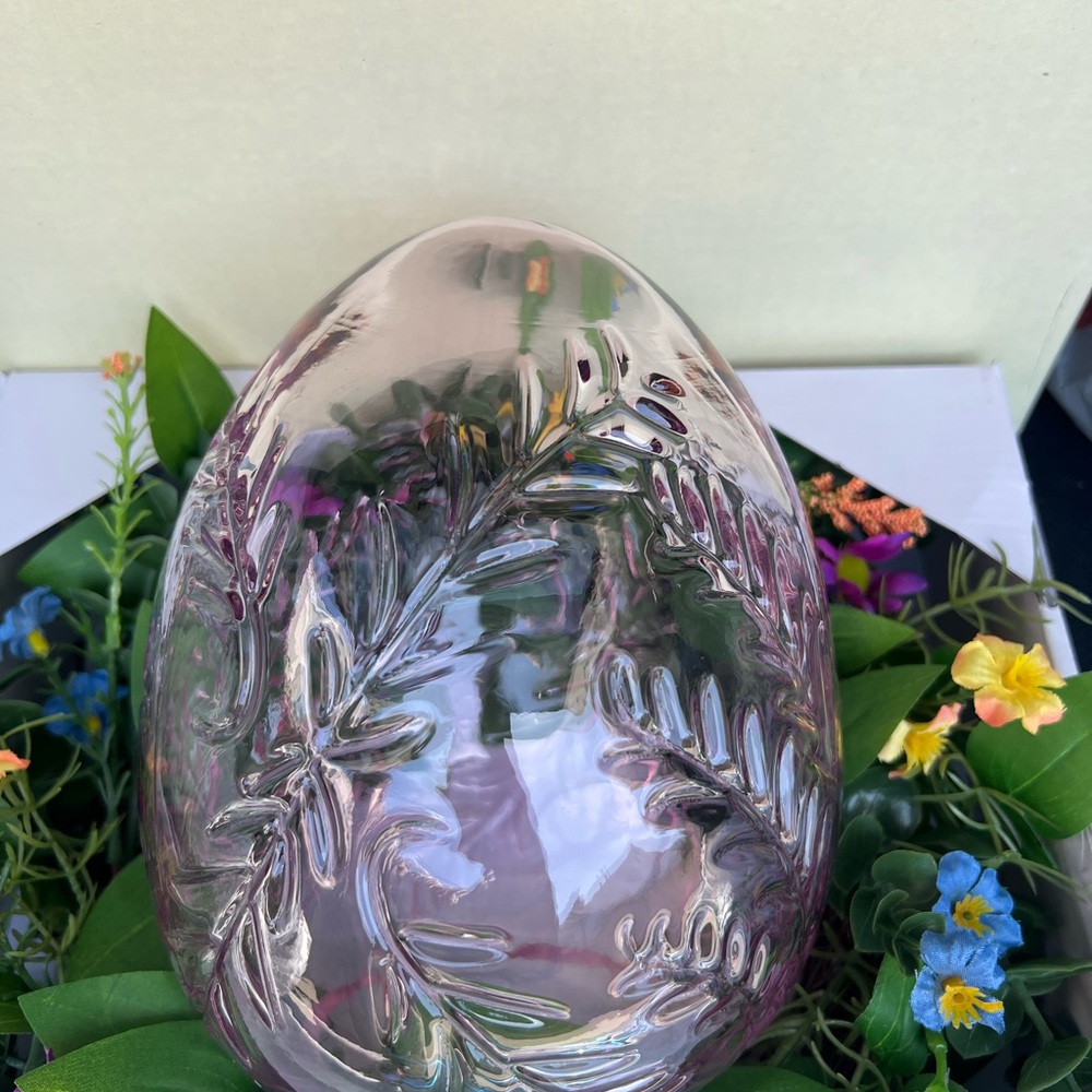 KIRKTON HOUSE Spring Colored Glass Etched Egg - Picture 2 of 3